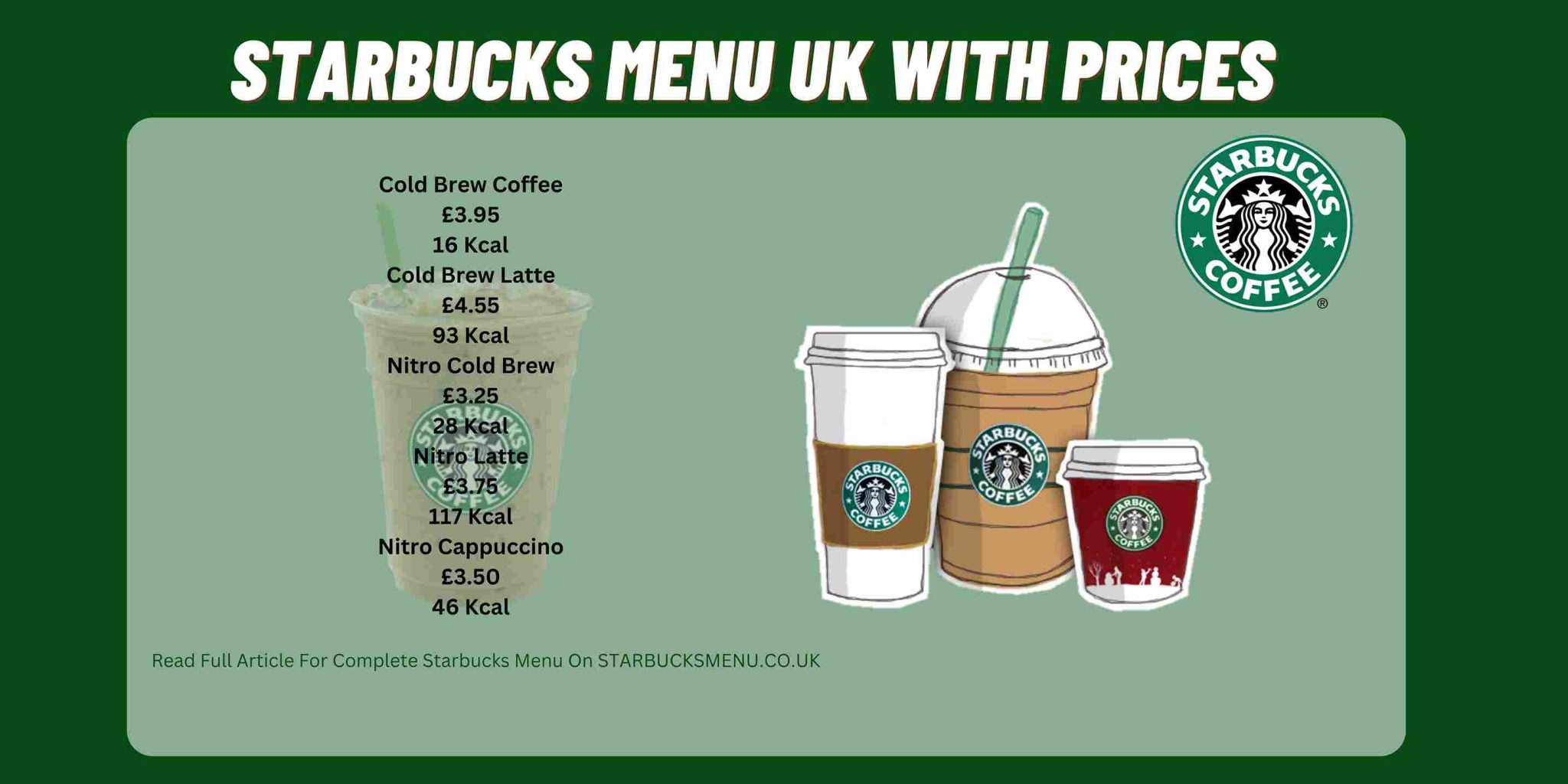 Starbucks Menu UK Starbucks Coffee Prices 2025 ️