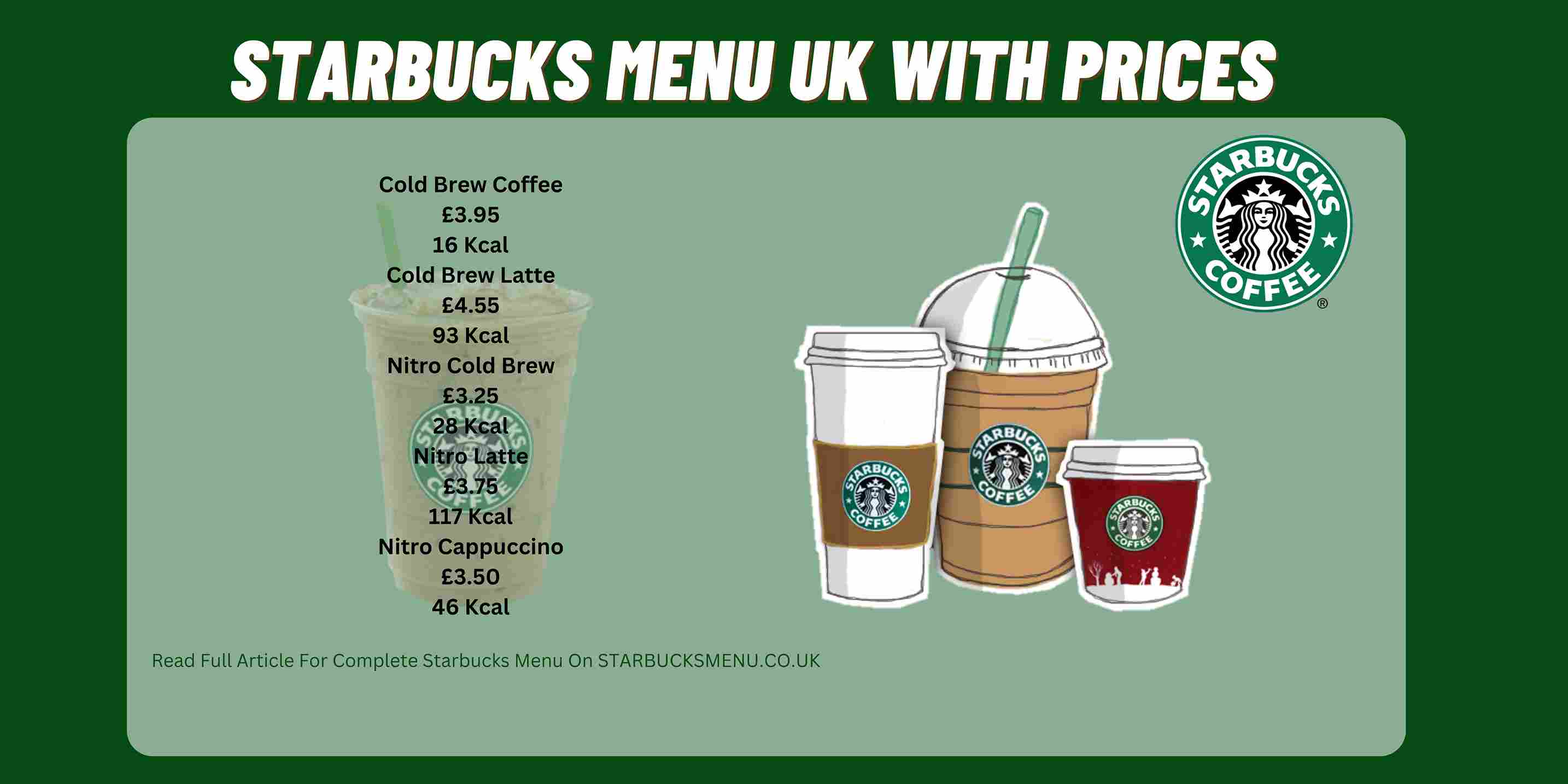 Starbucks Menu UK Starbucks Coffee Prices 2024 ️